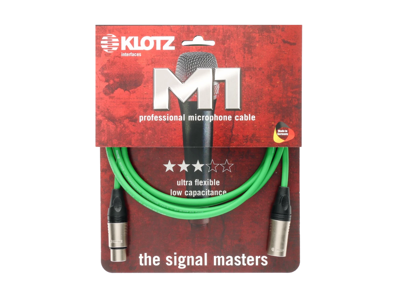Klotz Cables M1 XLRFem - XLRMale Grün 10,0m
